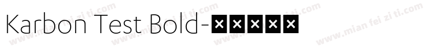 Karbon Test Bold字体转换
